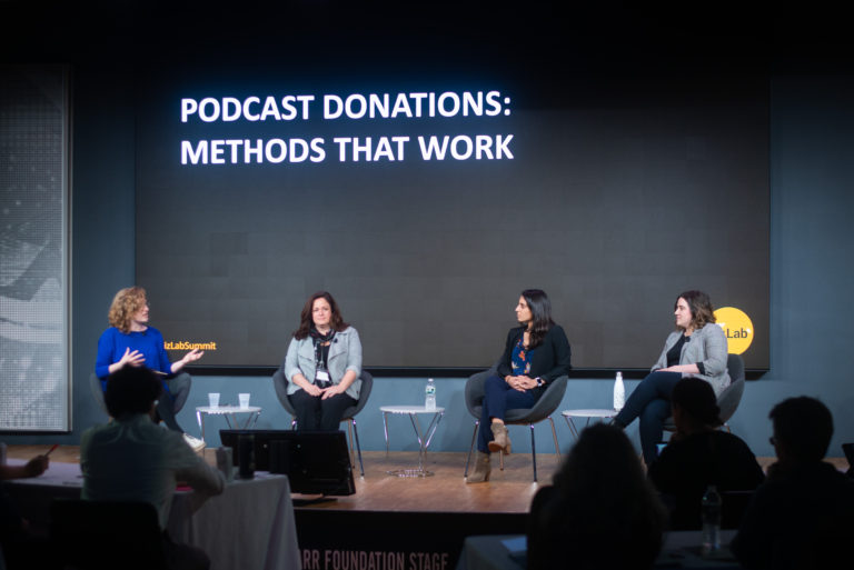 Panel Podcast Summit Panel: Podcast Donations – Methods That Work – Public Radio Biz Lab